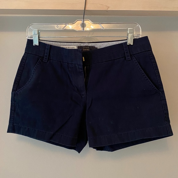 Navy J.Crew Classic Chino Shorts - Picture 1 of 2